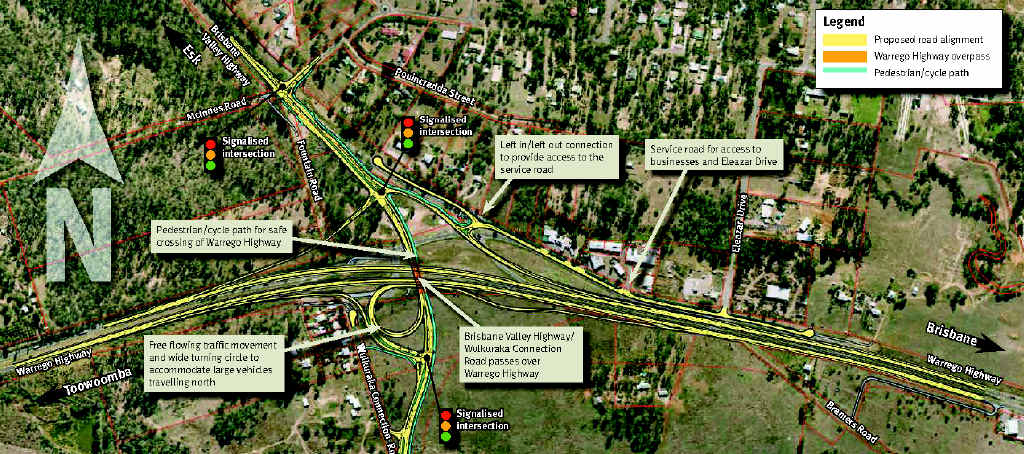 PLAN OF ACTION: The Warrego Hwy and Brisbane Valley Hwy intersection upgrade design. PLAN OF ACTION: The Warrego Hwy and Brisbane Valley Hwy intersection upgrade design.